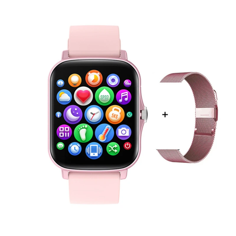 Photo Product Y20 Woman Smartwatch Full Touch Screen Rotate Button IP67 Waterproof GTS 2 P8 Plus Smart Watch Men Heart Rate Fitness Tracker