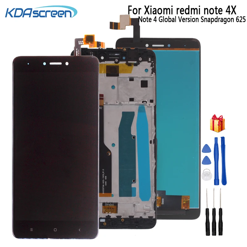Для Xiaomi Redmi Note 4X дисплей с рамкой 4 глобальная версия Snapdragon 625 ЖК-дисплей сенсорный