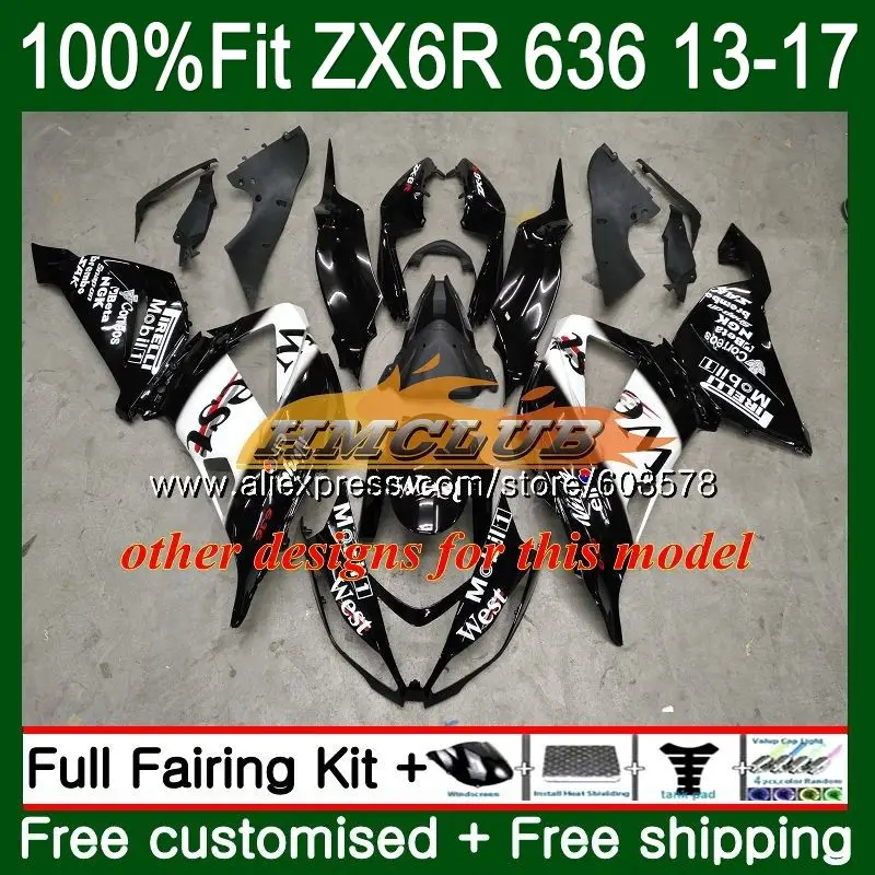 Инъекции для KAWASAKI NINJA ZX-636 ZX 6R 2013 30CL. 47 зеленого и белого цветов ZX-6R ZX 636 600CC ZX6R 13, 14, 15, 16 лет обтекатель