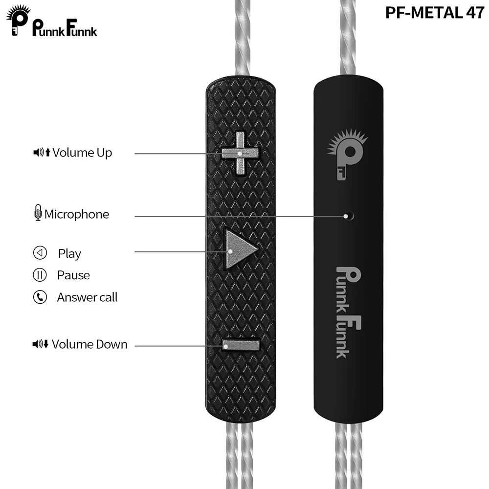 PunnkFunnk проводные наушники с высоким басом с двойным приводом hifi стерео наушники-вкладыши с микрофоном компьютерные наушники для сотового телефона