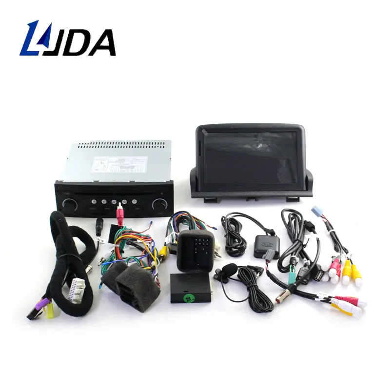 LJDA 1din 7 дюймов Android 10,0 автомобильный dvd-плеер для peugeot 307 2007-2011 gps навигация Bluetooth USB Мультимедиа карта FM радио