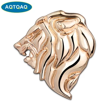 

1Pcs 3D Metal Lion Head Car Side Fender Rear Trunk Emblem Badge Sticker Decals for JEEP Dodge BMW Mustang Volvo Jaguar