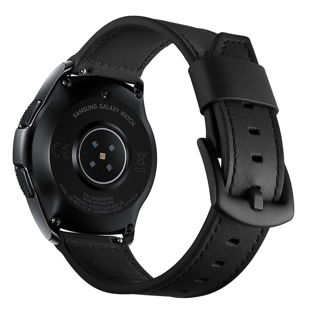 Для samsung gear s3 frontier классический ремешок 20 мм 22 мм кожаный ремешок для galaxy watch 46 мм/galaxy watch active 2 40 мм 44 мм