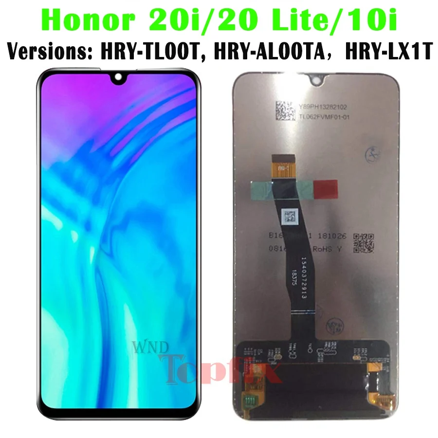 Honor 20i ЖК-дисплей для huawei Honor 20, сенсорная панель, дигитайзер, Замена для huawei Honor 20 Pro, ЖК-дисплей для Honor 20i, ЖК-дисплей - Цвет: Honor 20i