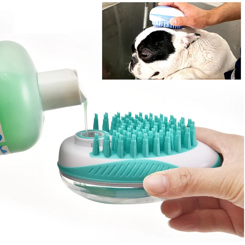 Щетка для ванны для собак, расческа, силиконовый шампунь для спа-процедур, Массажная щетка для душа, расческа для удаления волос для собак, кошек, инструмент для чистки домашних животных