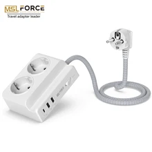 Multi Socket Power strip EU plug USB USB C PD For Smart Power device , Mobile phone , Tablet PC, Macbook, Electric power strip