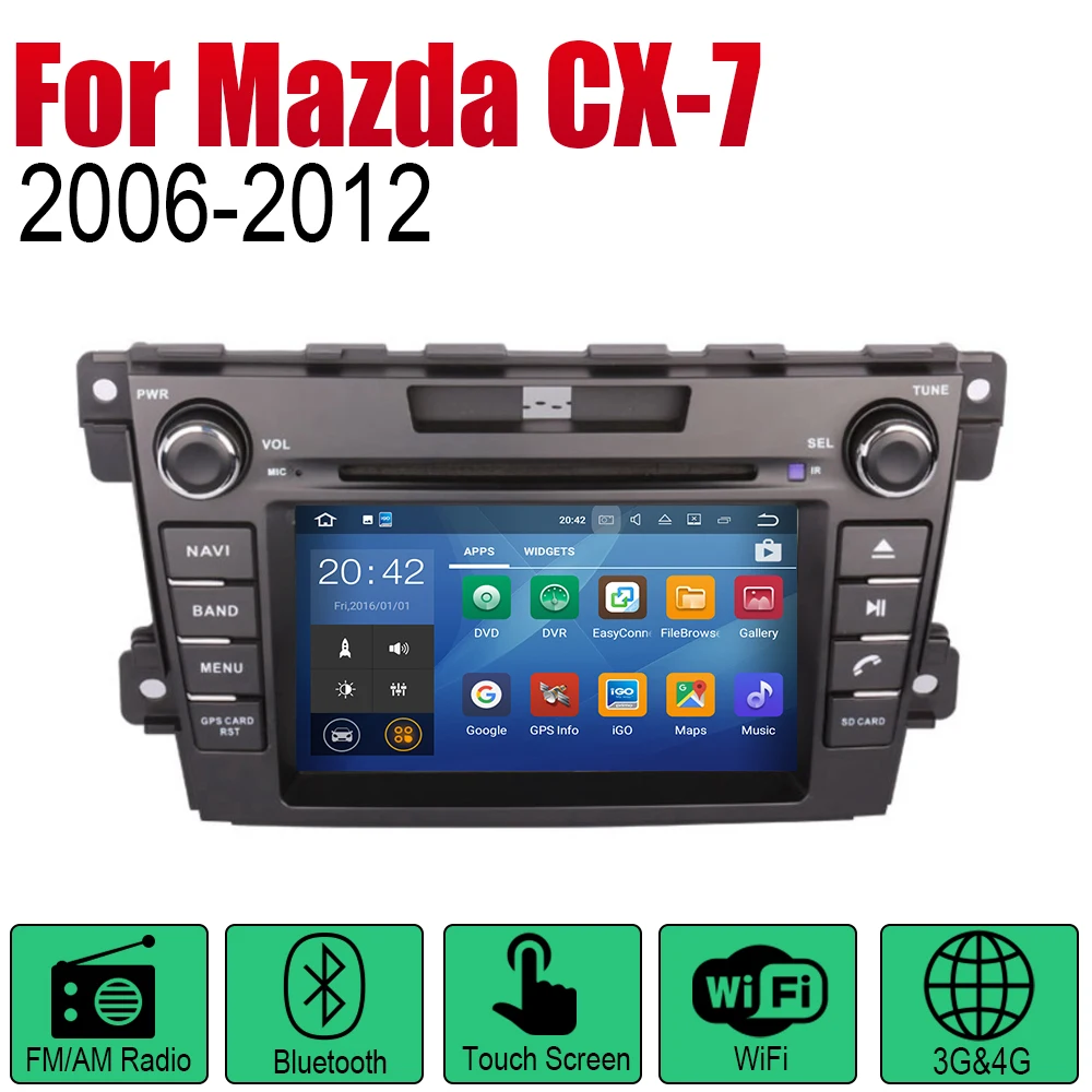 ZaiXi Авто Радио 2 Din Автомобильный dvd-плеер на основе Android для Mazda CX-7 2006~ 2012 gps Навигация BT Wifi карта мультимедийная система стерео