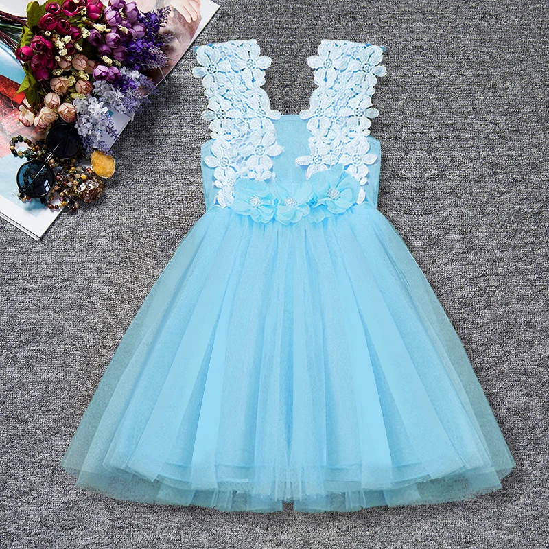 Baby Girls Carnival Outfits Newborn Infant My First Birthday Tutu Dress Up Baby Carnival Flower Lace Dress Christening Wear