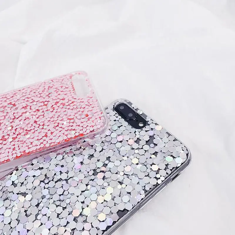 LLZ.COQUE чехол с блестками для IPhone 11 Pro X XR XS Max 8 7 6s 6 Plus Защитные Мягкие резиновые Стразы блестящая Обложка Capas для Apple