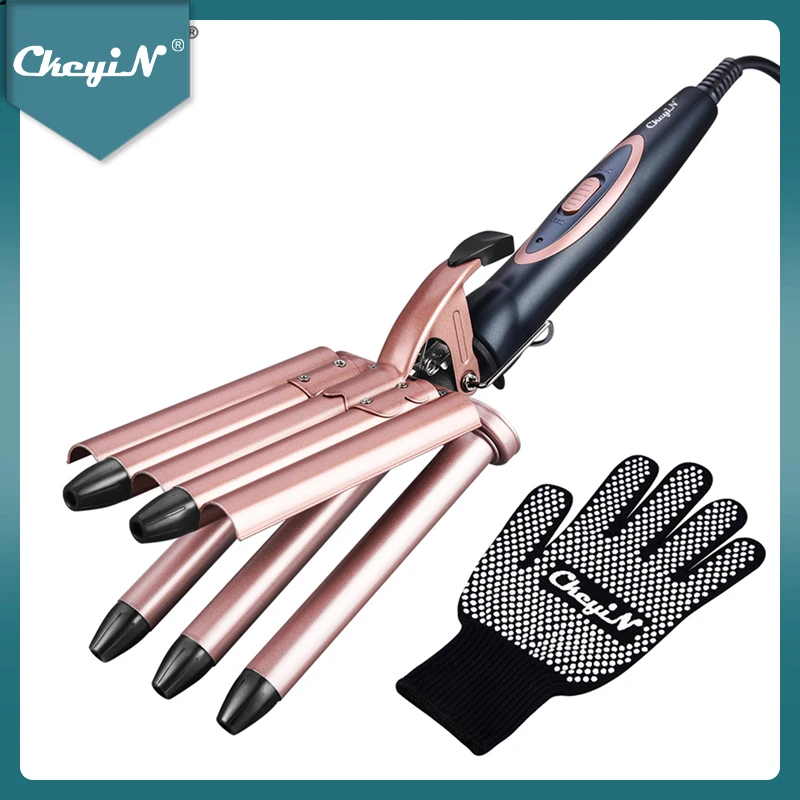 Ckeyin Nano Titanium 5 Barrels Hair Waver Hair Curler Hair Crimper