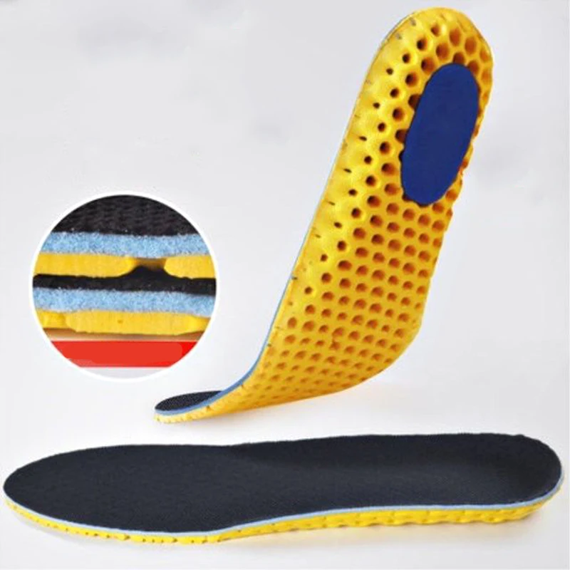 Дезодорант амортизация и поглощение пота Мужская Спортивная обувь Силиконовые ортопедические Lnsoles для кроссовок обувь подошва колодки - Цвет: BLACK