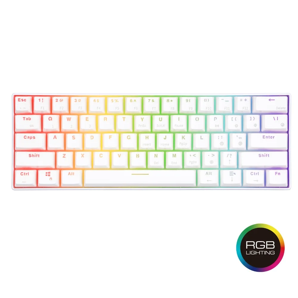  RK61 RGB Mini Mechanical Gaming Keyboard Bluetooth USB Backlit Keyboard Cherry Axis for Mac Windows