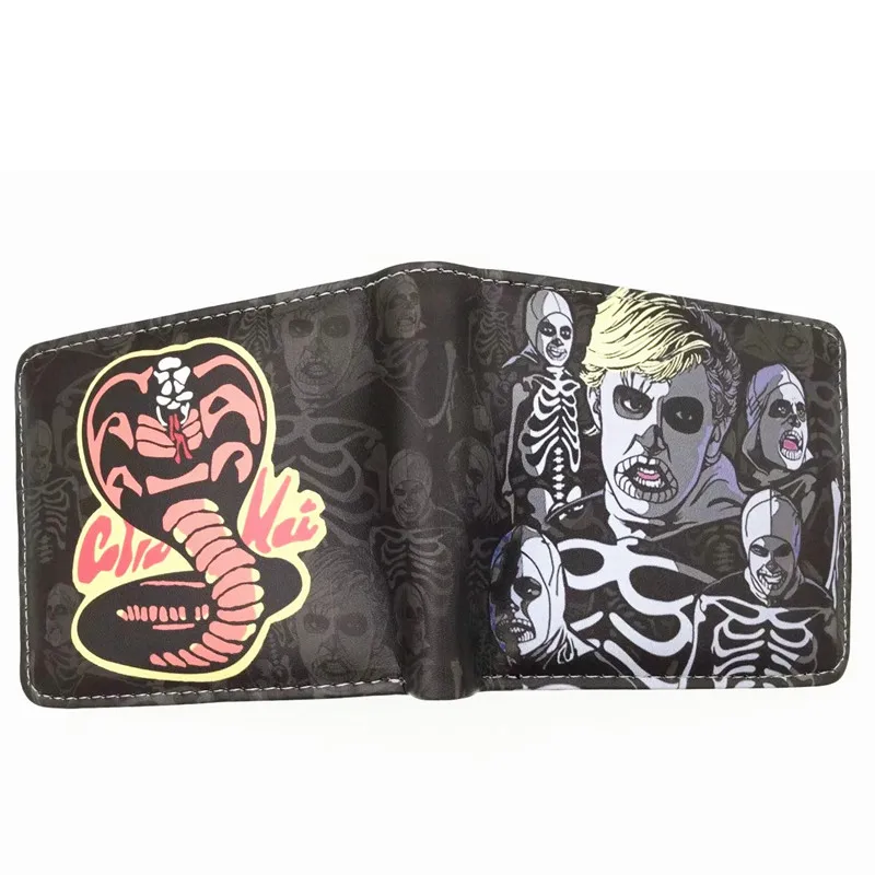 Free Shipping Movie Anime Cartoon Purse Cobra Kai  PU Leather Wallet for Young  With Coin Pocket 