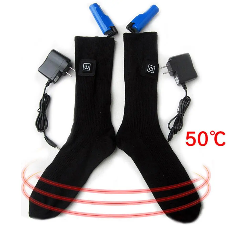 3,7 в 2200 мАч литиевая батарея обновление нагревательные носки перезаряжаемая Регулируемая батарея электрические нагревательные носки двухслойные теплые носки