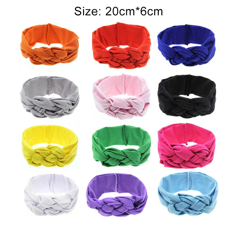 2pcs Baby Headband Girls Hairband Infant Turban Toddler Hair Accessories Nylon Cotton Headwrap Hair Headbands
