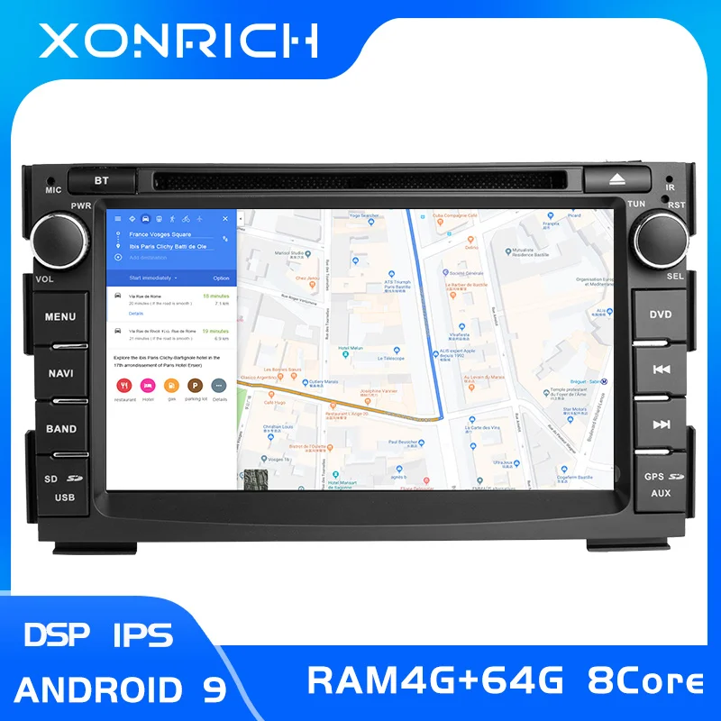 Ips DSP 4G 64 Гб 2 Din Android 9,0 автомобильный мультимедийный DVD для KIA Ceed 2009 2010 2011 2012 автоматическое радио gps навигационное головное устройство аудио