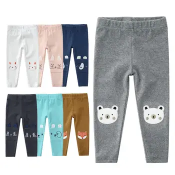 

2020 Spring And Autumn Children's Clothing Girls' Pants Cotton Cartoon Animal Casual Pants Trousers Stretch Breathable Leggings