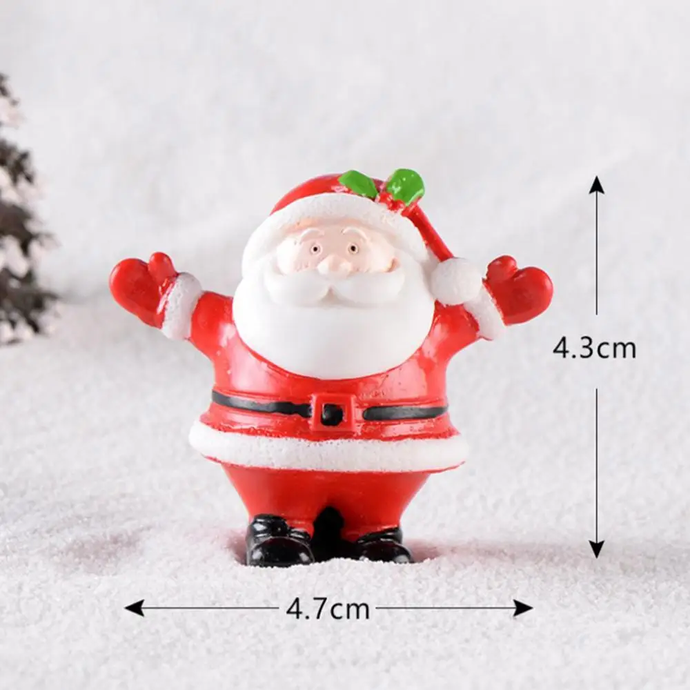Santa 02 Мини Рождественская елка Санта Клаус Олень снеговик украшения смолы фигурки ремесла для дома Фея Сад украшения Аксессуары - Цвет: Santa 02