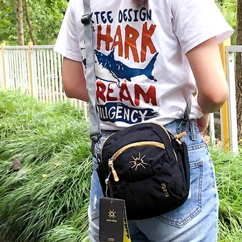 

Samstrong Men Women Casual Shoulder Bag Mini Portable Nylon Waterproof The Single Outdoor Satchel Small Handbags