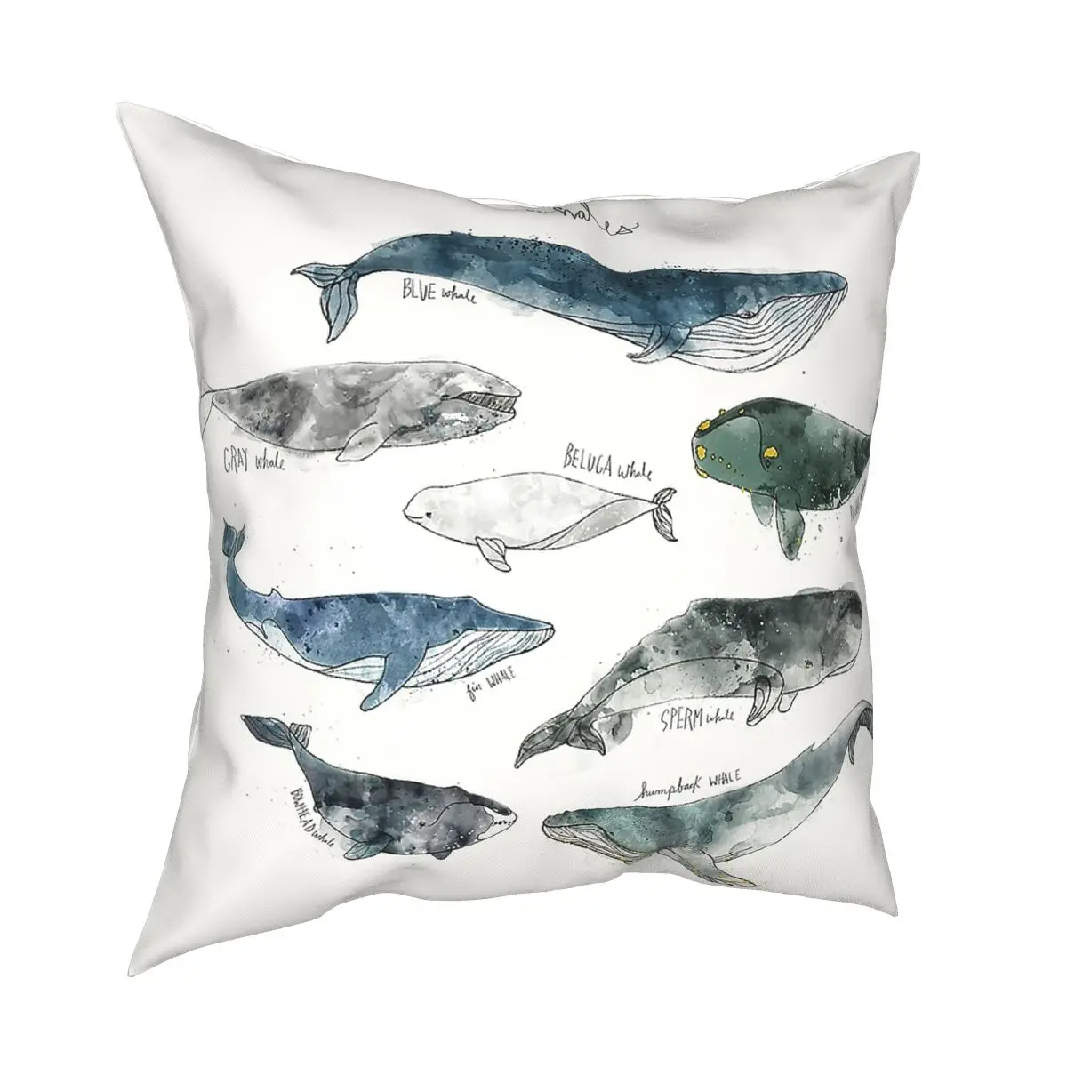 Whales Animal Whale Pillowcase Decoration Cushions Throw Pillow for