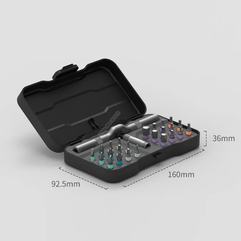 Black Xiaomi Mijia Duka RS1 24 в 1 Набор инструментов DIY Набор инструментов Механическая коробка инструментов гаечный ключ розетка отвертка трещотка набор гаечных ключей 24 шт - Цвет: Black