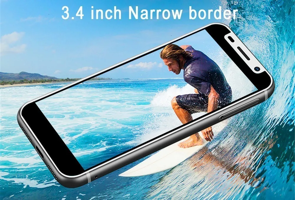 Поддержка Google Play, 3,4 дюймов, маленький мини 4G смартфон, Android 8,1, отпечаток пальца, две sim-карты, четыре ядра, Разблокировка мобильного телефона, Melrose