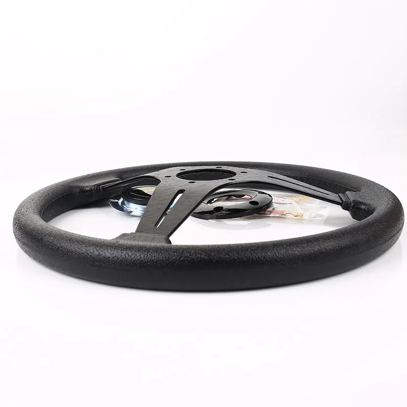 Universal 14inch Leather Steering Wheel Drift Sport Steering Wheels hollow car steering wheel