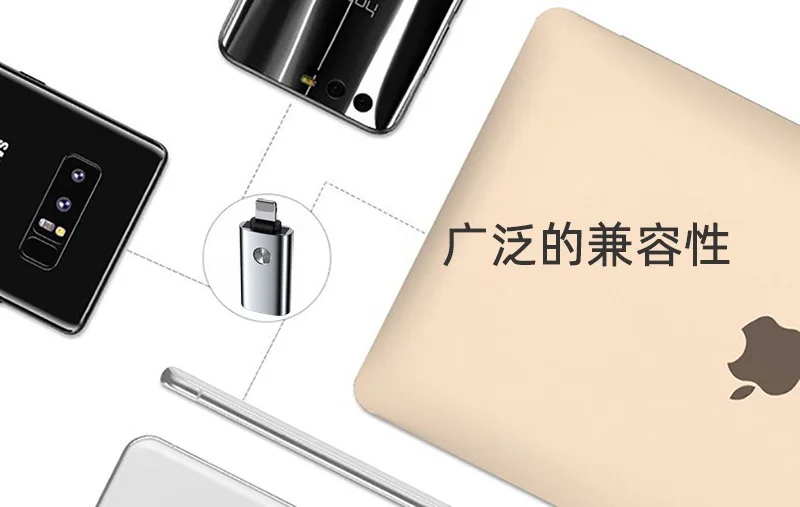 Адаптер Lightning/USB OTG для iPhone 11 Pro Max, Поддержка iPad флэш-накопитель, камера, наушники, мышь, клавиатура видео, файл