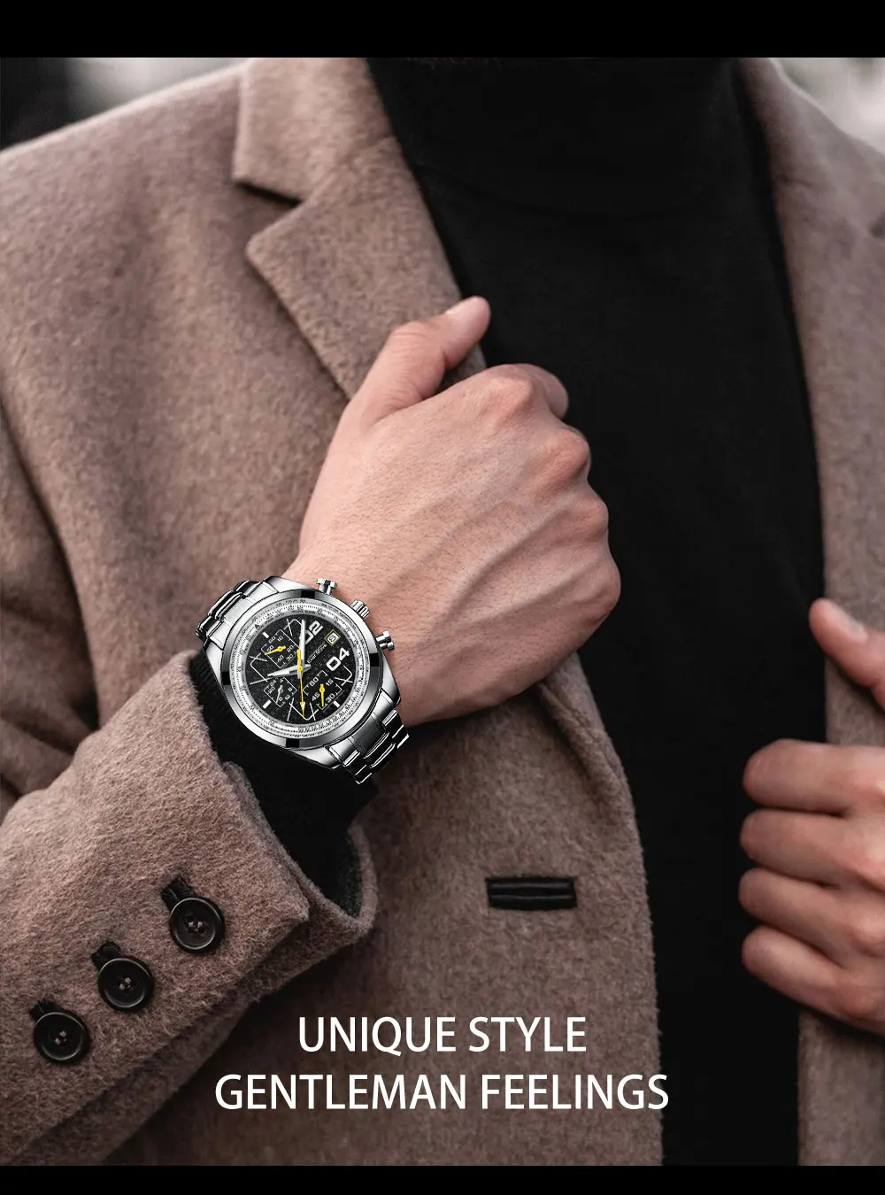 2022 Ever Move New Best-Selling Multifunctional Timing Business Sports Waterproof Men's Quartz Electronic Watch