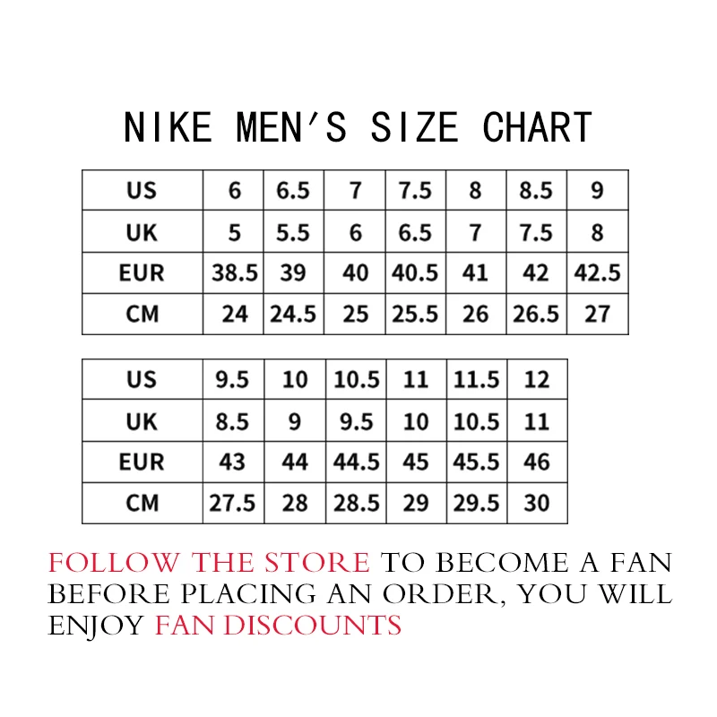nike air max 270 size chart