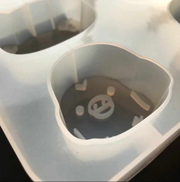DIY Блестящий Кристалл Капля пластиковое зеркало 3D счастливая силиконовая форма «Медведь» Милая курица шоколадная помадка формы торта украшения инструменты