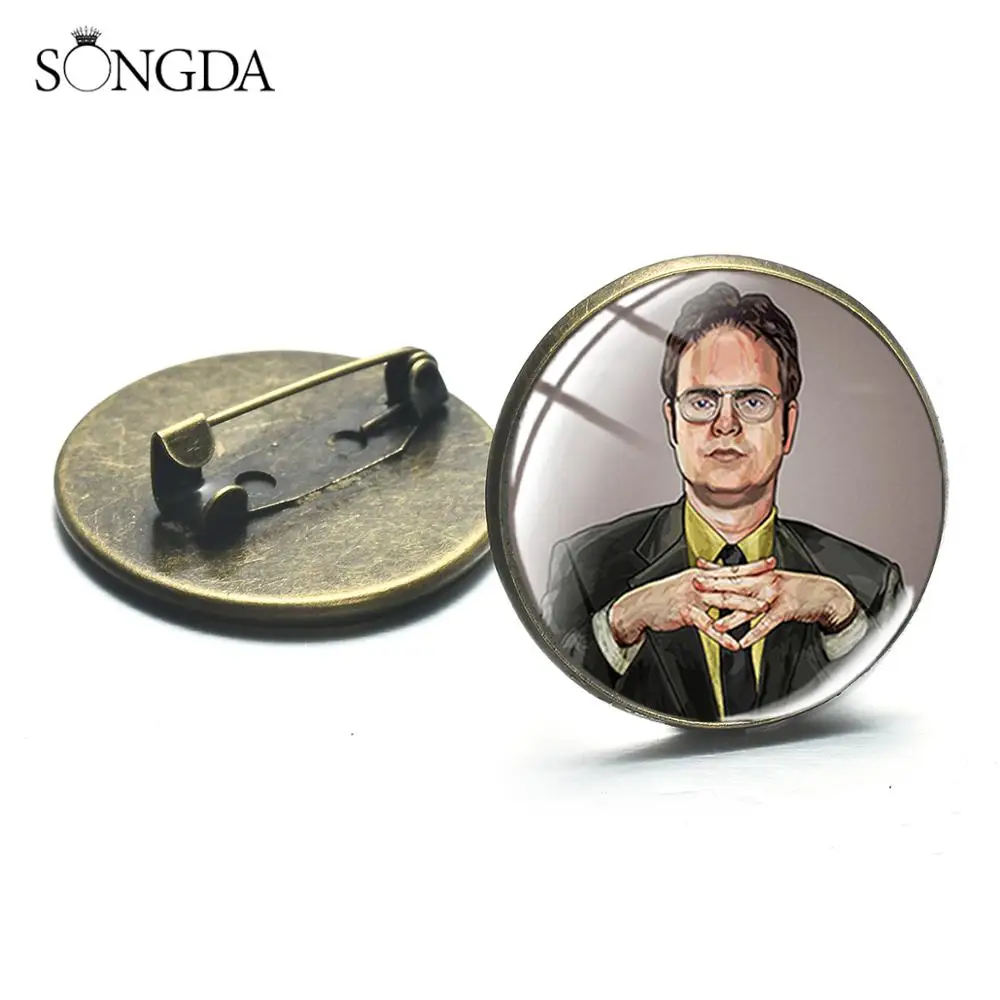 В офис ТВ-шоу брошь на застежке мультфильм весело Дуайт Шрут свекла крендель