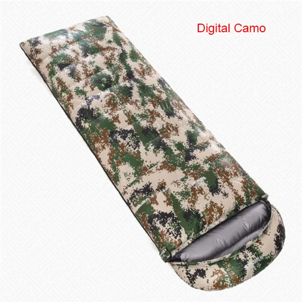 800G Digital Camo Ультра-светильник 95% белый гусиный пух 1200 г/1500 г наполнитель может быть соединен конверт взрослый дышащий утолщение спальный мешок S664 - Цвет: 800G Digital Camo