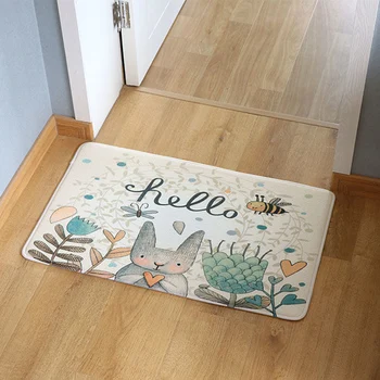 

Lovely Rabbit Bedroom Doormat Floor Carpet 6 Colors Rugs For Kitchen Living Room Mat Durable Soft Bathroom Foot Pad Floor Mats