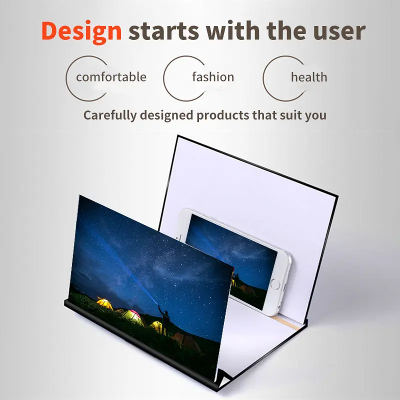 3D мобильный увеличитель для экрана телефона для Xiaomi 8 дюймов Кино увеличение видео стекло глаз протектор Многофункциональный Смартфон кронштейн