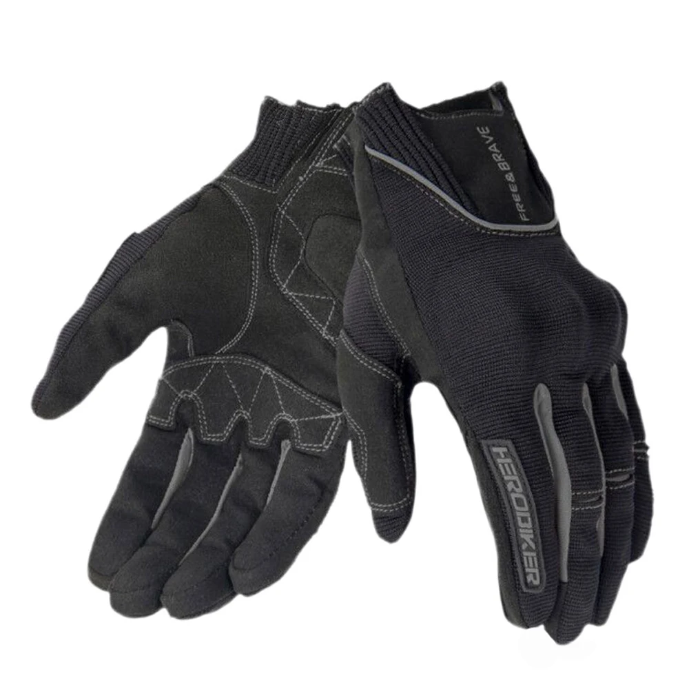 B1 Black Перчатки для мотоцикла HEROBIKER, мотоциклетные перчатки Gant Moto с сенсорным экраном, перчатки для мотокросса, дышащие перчатки для гонок, езды на мотоцикле, перчатки Guantes - Цвет: B1 Black