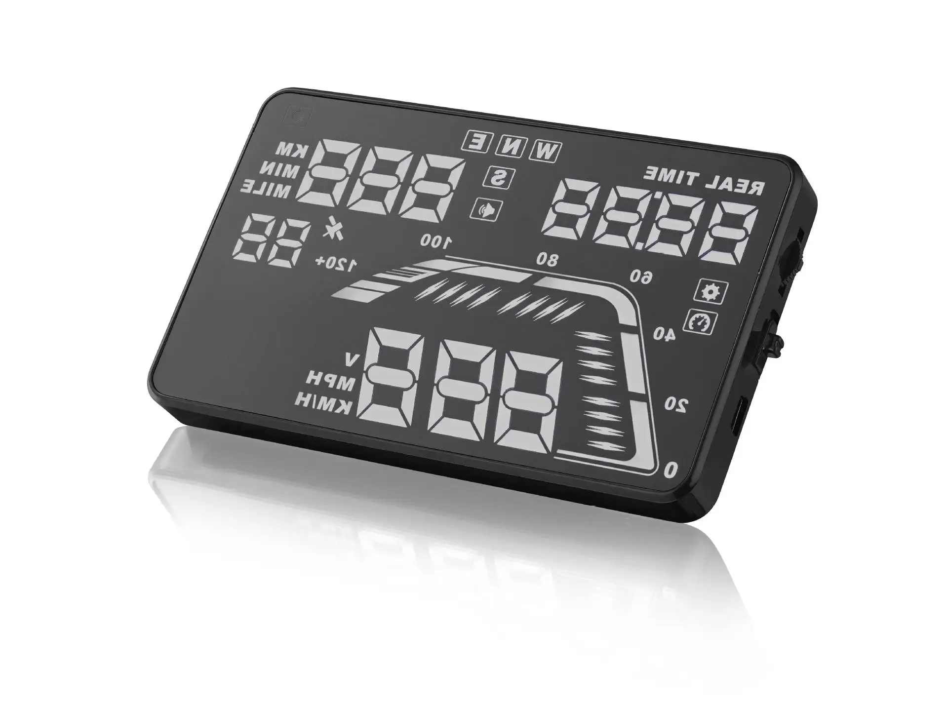 Стиль HUD Q7 прикуриватель дисплей gps позиционирование универсальный портативный скорость расход топлива дисплей