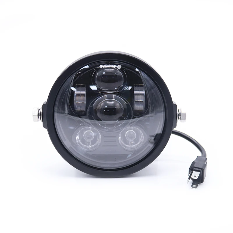 Sale Chance of  12V Motorcycle 5.75'' LED Projector Headlight High Low Head light Headlamp Trim Ring For Harley Hon