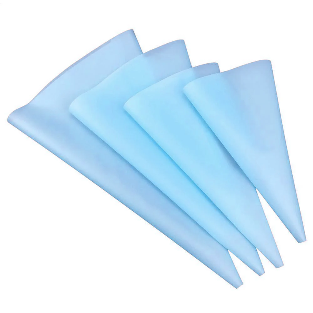 4Pcs Silicone Cake Pastry Bags Piping Bags Decorating Confectionery Cream DIY Baking