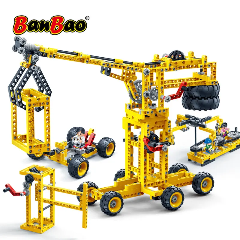 

BanBao 8 In 1 Construction Machine Power Energy Machine Technic Bricks Educational Building Blocks Model Children Kids Toy 6902