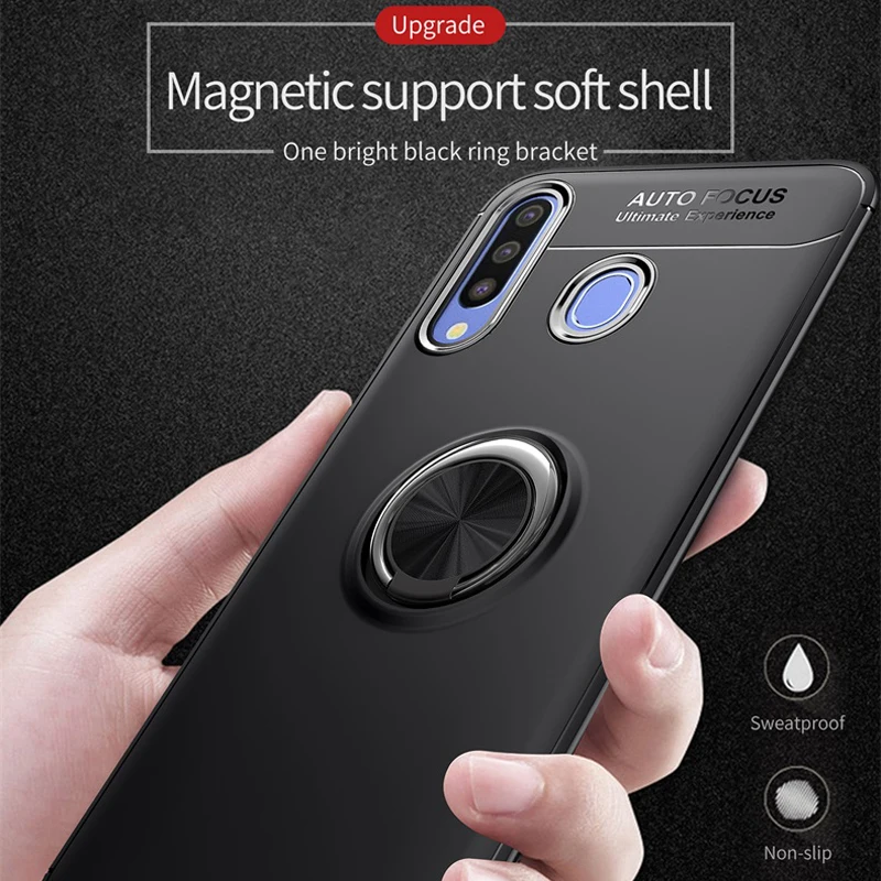 Koosuk чехол для телефона для samsung Galaxy A10 A20 A30 A40 A50 A70 A50S A30S Автомобильный кронштейн палец кольцо мягкое Силиконовое чехол на заднюю панель