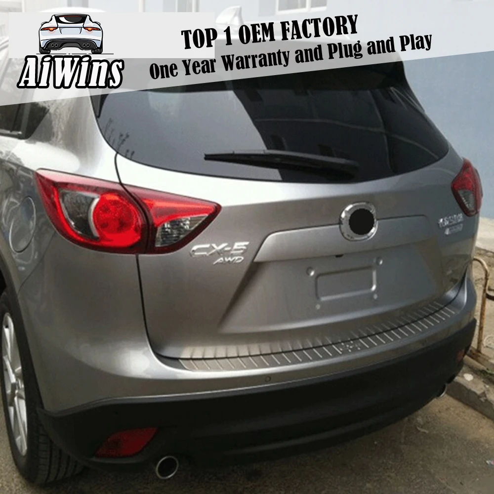 Подходит для 2012- MAZDA CX-5 CX5 внешний, взаимодействующий Задний бампер протектор загрузки палубный люк панель крышка багажника порога пластина оградительная защита груза