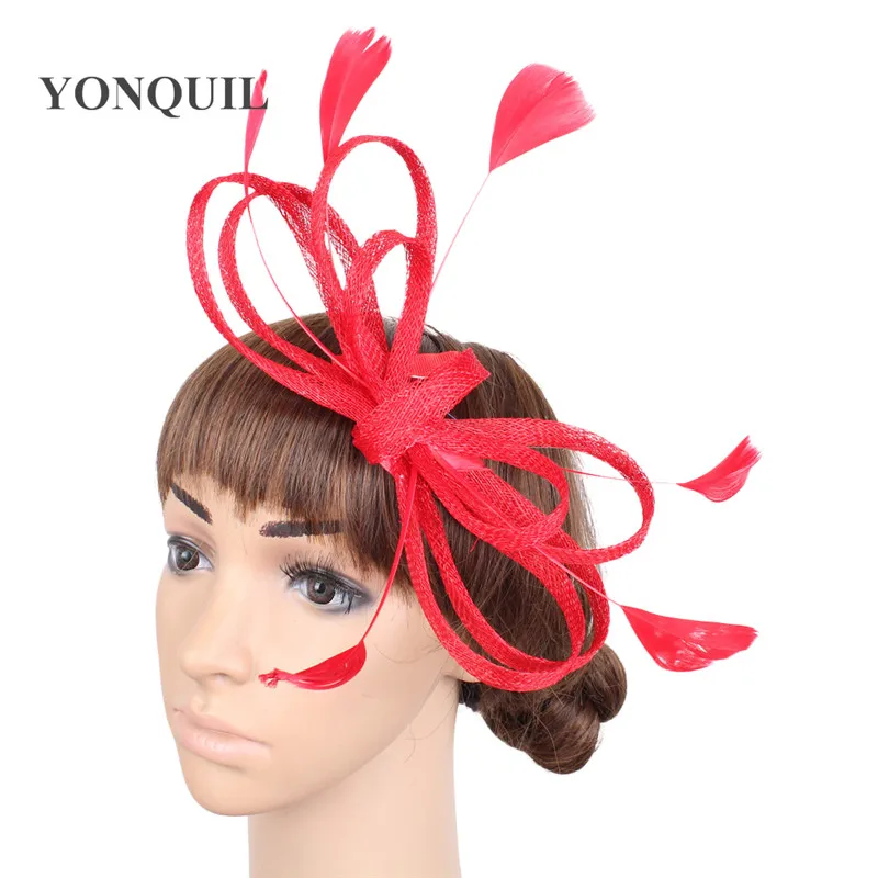 Formal dress wedding occasion fascinator hat hair clip bridal fashion hoops headwear hair pin race derby show fedora accessory