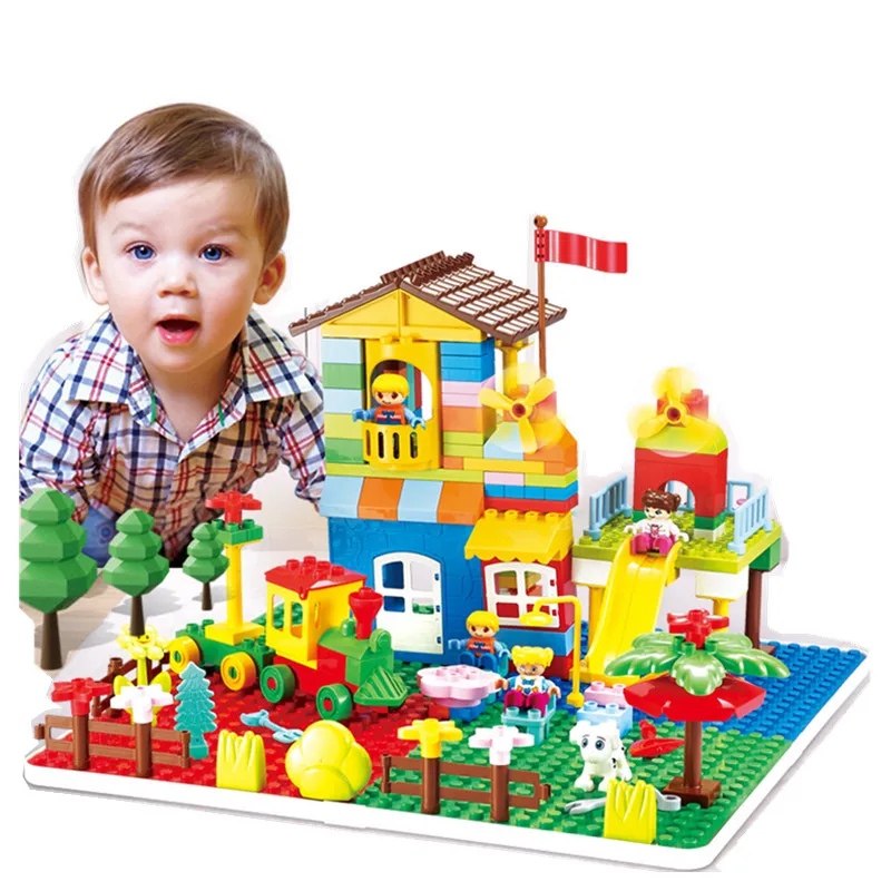 

70pcs 168pcs Large Building Blocks Duplo Size Children DIY Toys