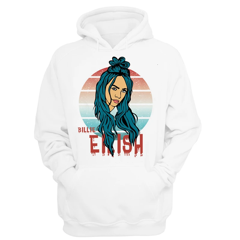 4014 Мужская одежда Billie Eilish Толстовка Женский свитшот Харадзюку корейская модная одежда 90s хип хоп Японская уличная винтажная - Цвет: 4014