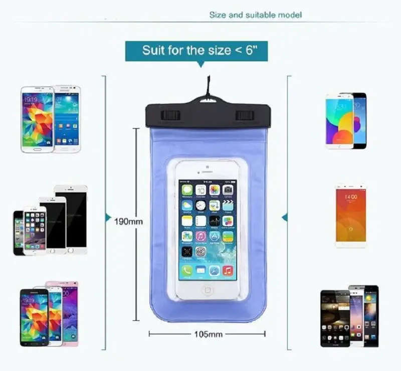 10 шт сумка для телефона для iPhone 11 X XS XR XS для samsung S10 водонепроницаемый чехол-сумка для смартфона Водонепроницаемая сухая сумка до 5,8 дюймов