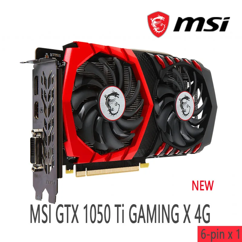 MSI GeForce GTX 1050 Ti  4G GDDR5 GTX1050TI Desktop CPU Motherboard NEW best graphics card for pc