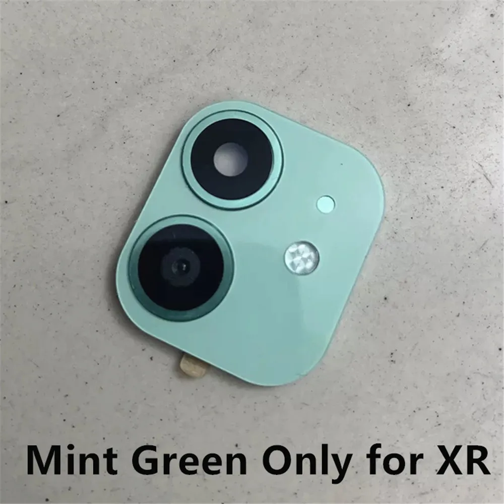 Mint Green For XR Роскошная Модифицированная стеклянная пленка, сменная Крышка для объектива камеры для iPhone XR X XS MAX, металлическая наклейка, поддельная камера для iPhone XS Max - Цвет: Mint Green For XR