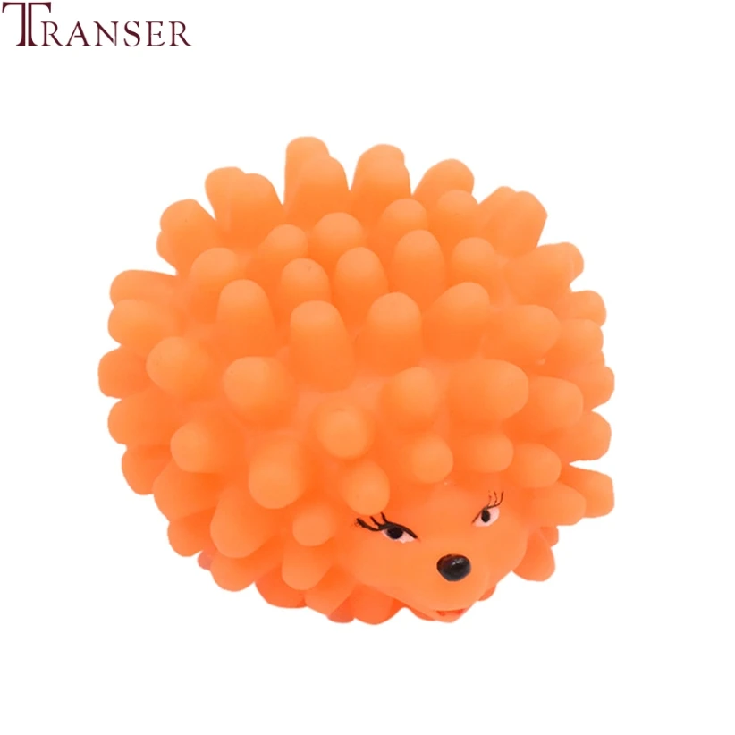 Transer 1pc Silicone Hedgehog Shape Dog Toys Pet Dog Pupppies Chew Bite Squeaky Sound Pet Toy Pet Prouducts 9107