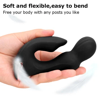 Male Prostate Massager G-Spot Stimulate Vibrator Butt Plugs Dual Motors 10 Vibrating Modes Remote Anal Sex Toys For Men 3